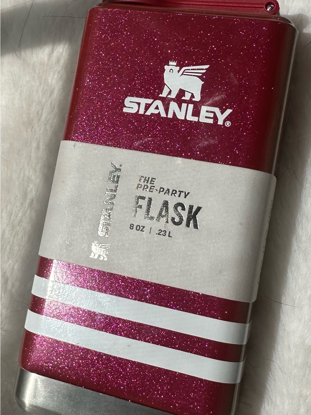 Stanley 8 oz Stainless Steel Heritage Red Shimmer Pre-Party Flask Target